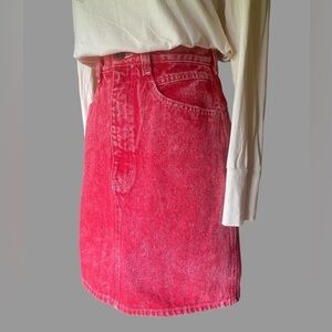 Stylish Pink Denim Mini Skirt